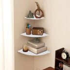 Corner Shelf Wall Mount, Floating Corner Shelves, Corner withs Wire Hole - Image 2