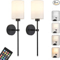 Battery Operated Wall Sconces Set of Two, Wireless Rechargeable Wall Light by KARTOOSH