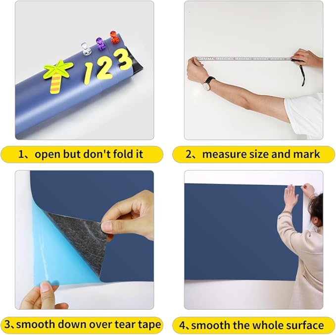 Magnetic Chalkboard Contact Paper, Magnetic Black Board Wall Decal - Image 5