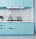 Safiyya 393"x17.7" Peel and Stick Wallpaper Teal Wallpaper Solid Color Teal - Image 5