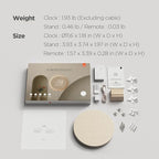 mooas Full Moon LED Silent Wooden Digital Wall Clock - Image 9