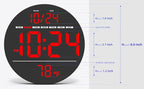 Digital Wall Clock with Large LED Display, Temperature, Auto-Brightness | Small - Image 3