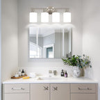 Zarbitta 4-Light Bathroom Light Fixtures, Brushed Nickel Modern Vanity Lights - Image 6