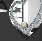 DMDFIRST Crystal Crush Diamond Heart Shaped Silver Mirror - Image 5