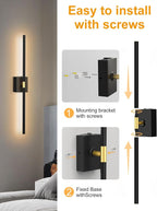 Battery Operated Wall Sconces Set of 2: 10000mAh Rechargeable Wall Lights - Image 8