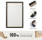 Extra Large Framed Black and White Gold Abstract Wall Art - Image 6