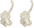 Zonon 2 Pcs White Wall Hooks Set Vintage Coat & Towel Hooks by Zonon
