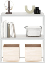 Furinno Moretti Modern Storage Shelves, 2-Tier Wide Stackable Book Shelf - Image 4