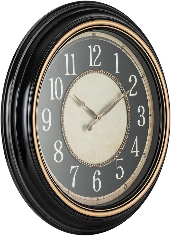 Pacific Bay Norden Huge Decorative Light-Weight 23-inch Wall Clock Silent - Image 9
