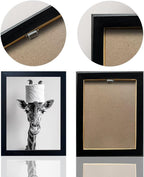 Framed Funny Bathroom Wall Art Giraffe - Image 4