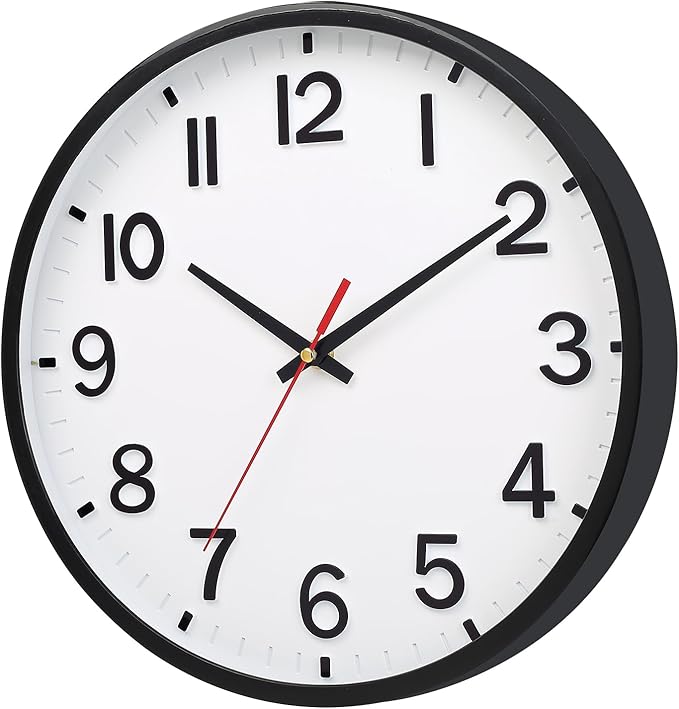 Wall Clocks Battery Operated 12 inch Modern Wall Clock, Silent Non Ticking Wall - Image 2