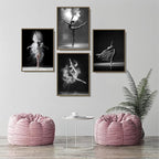 NCYEL Black and white ballet wall art dancer poster beautiful girl bedroom - Image 4