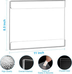 EHWINE 10 Pack 8.5 x 11 Wall Mount Acrylic Sign Holder, Horizontal Wall Signs - Image 3