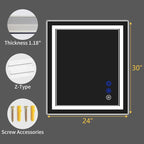 30"x24" LED Bathroom Mirror - Image 9