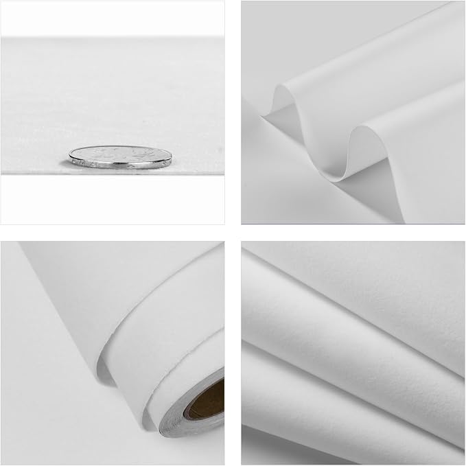 FunStick White Velvet Fabric Wallpaper Self Adhesive Soft Felt Drawer Liners - Image 6