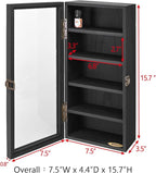 Ikee Design Wall Mounted Wooden Collectible Display Case 5 Shelf Display - Image 2