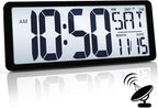 TXL Atomic Clock with Backlight, 14.2" Large Digital Wall Clock Battery Operated by TXL