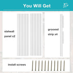 NeatiEase Slatwall Panel Wall Storage Systems, 2 x 4ft Slat Wall Paneling - Image 4