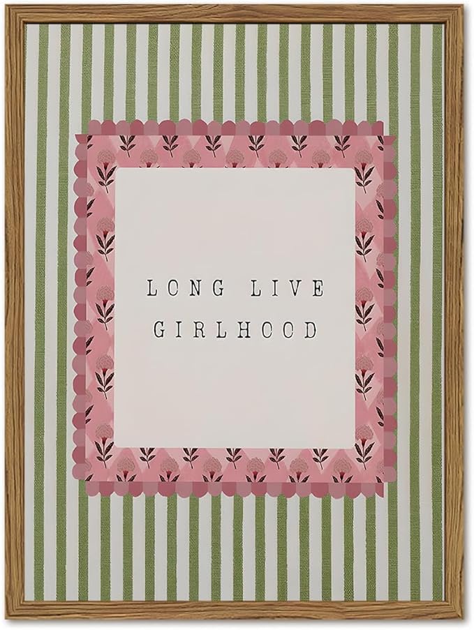 Long Live Girlhood Wall Art Vintage Girl Nursery Wall Decor Picture by YYNISPINWallArt