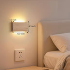 Wood Wall Sconce Indoor Wall Lights Hardwired 2 Pack Up and Down Wall Mount - Image 2