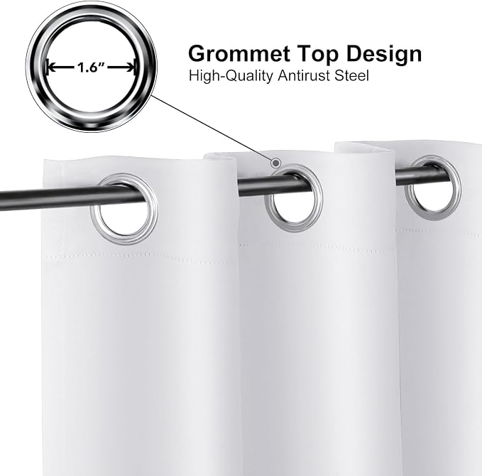ChrisDowa Room Divider Curtain 108 Inches Long, Wide Blackout Sliding Door - Image 3