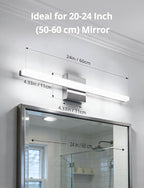 Combuh 24 Inch Chrome Vanity Light Fixtures - Image 8