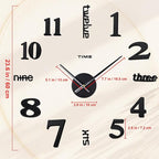 AILILIFE 20-28 Inch DIY Wall Clock 3D Frameless Silent Non-Ticking, Modern - Image 3