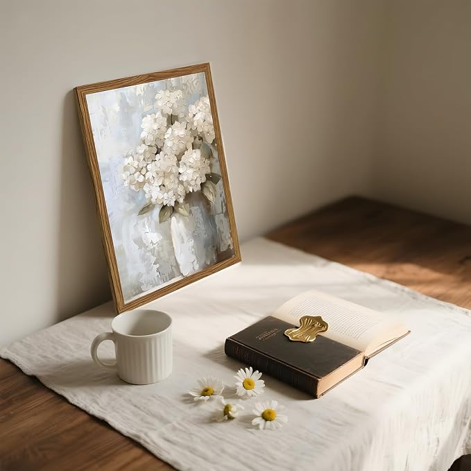 Framed Vintage Canvas Wall Art, Flower Pictures Prints Aesthetic Home Decor - Image 3