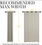 NICETOWN Natural Room Darkening Curtains 78" Long - Image 7