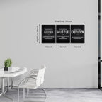 KAWAHONE Canvas Painting Wall Art, Grind Hustle Execution Motivational Wall Art - Image 6