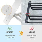 BETHOM Towel Shelf for Bathroom Wall Mounted, 3-Tier Hotel Style Towel Rack - Image 2