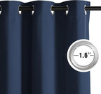 NICETOWN Navy Blue Blackout Draperies Heat Insulated Curtain 95 inch - Image 3