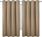LEMOMO Natural Blackout Curtains 52 x 63 Inch Length/Set of 2 Curtain - Image 2