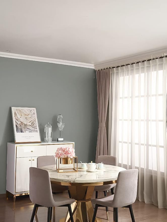 Safiyya 393"x17.7" Peel and Stick Wallpaper Grey Contact Paper Wall Paper - Image 6