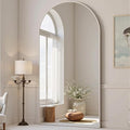 Dewfig Arched White Full Length Mirror, Full Body Mirrors by YourSpacePerfectlyReflected