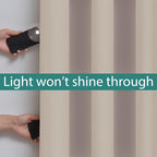 Yakamok 100% Blackout Curtains 84 Inches Long, 2 Thick Layers Heat and Full - Image 3