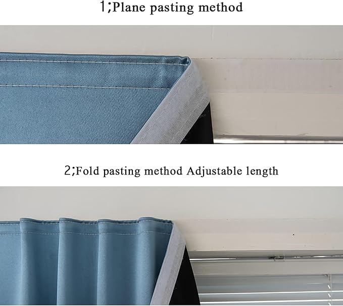 AJAZZ 100% Blackout Self Adhesive Curtains Small Window Short Temporary - Image 6