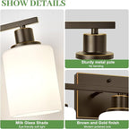 3-Light Bathroom Light Fixtures, Vanity Light - Image 4