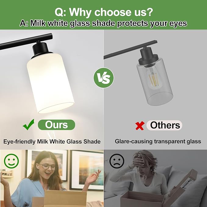 Zarbitta 4-Light Bathroom Light Fixtures, Bathroom Wall Lamp - Image 6