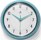 Infinity Instruments LTD. Retro 9 inch Silent Sweep Non-Ticking Mid Century by InfinityInstruments