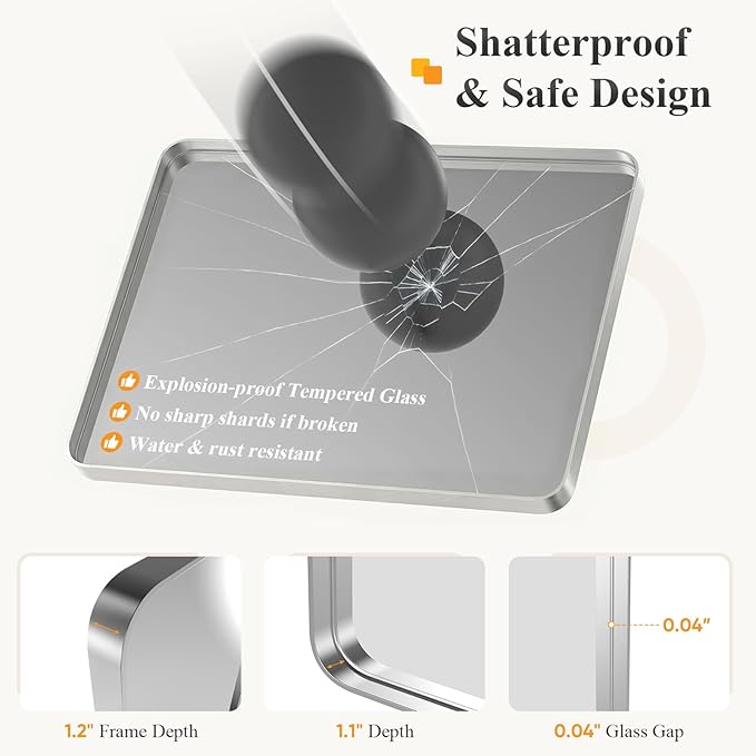 NEWBULIG 36X36 Inch Bathroom Mirror - Image 4