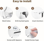 GWAAZXGZ White Wall Mounted Coat Rack - Image 7