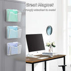 MINDEPOT Magnetic Wall File Organizer, Hanging Wall Mounted File Folder Binder - Image 7