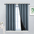 Yakamok 100% Blackout Lined Panels, Room Darkening Thermal Insulated Blackout by Yakamok