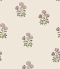 Beige Floral Wallpaper Vintage Rose Peel and Stick Wallpaper Waterproof Contact by LUKUUI