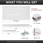 Slatwall Panel Garage Organizer, Heavy Duty Wall Mounted PVC Slat Wall Panels - Image 3