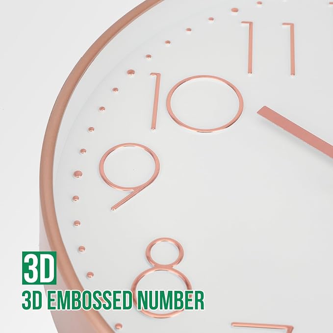 Wall Clock Non-Ticking Silent Modern Simple Style Round Decor Clock - Image 6