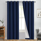 Yakamok 100% Blackout Curtain Panels 84 inches Cold and Light Blocking Drapes by Yakamok