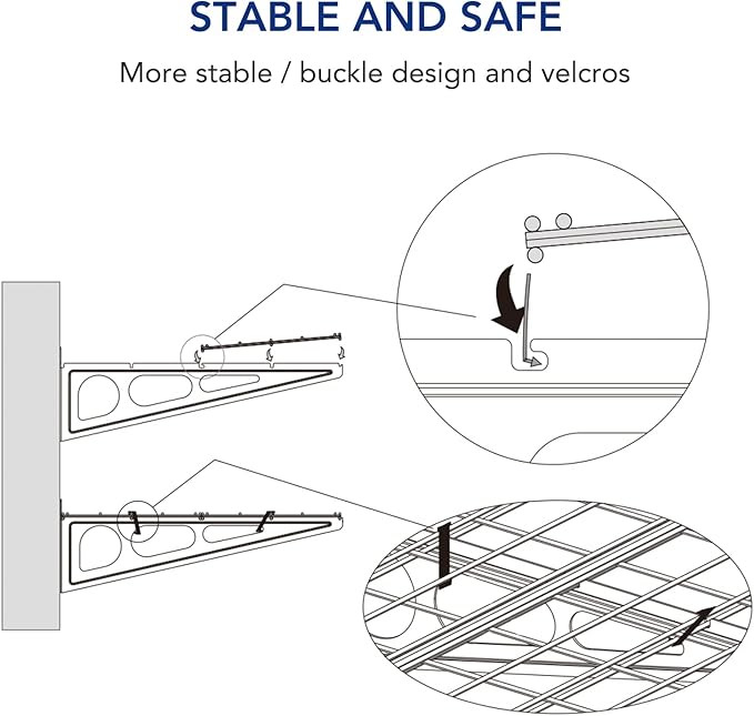 FLEXIMOUNTS Garage Wall Shelving, Includes 8 Bike Hooks, Wall Shelf Garage - Image 6