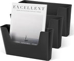 YOHOM Adhesive File Holder Plastic Document Folder Door No Drilling Mount Mail by Yohom